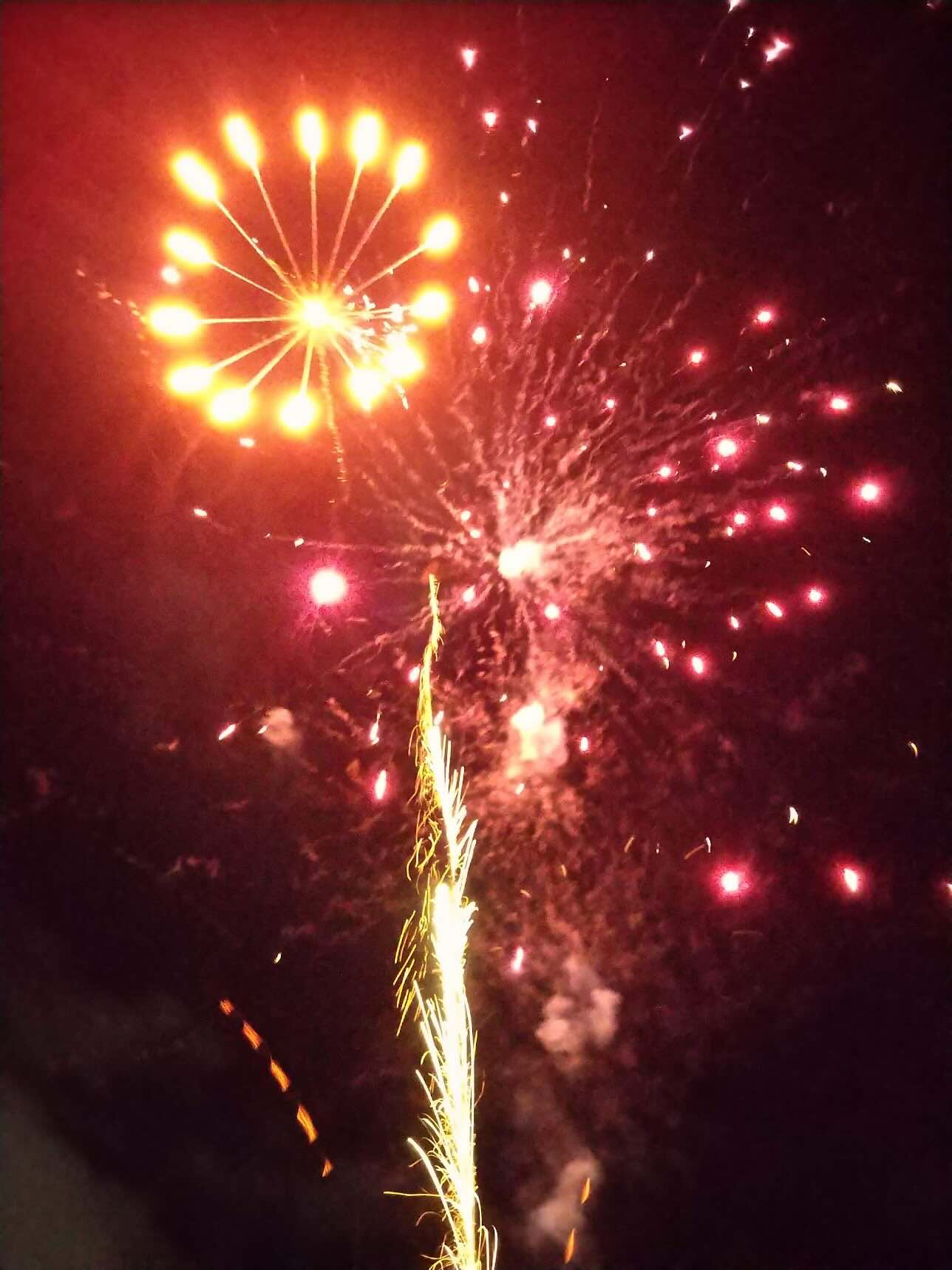 Small private fireworks display